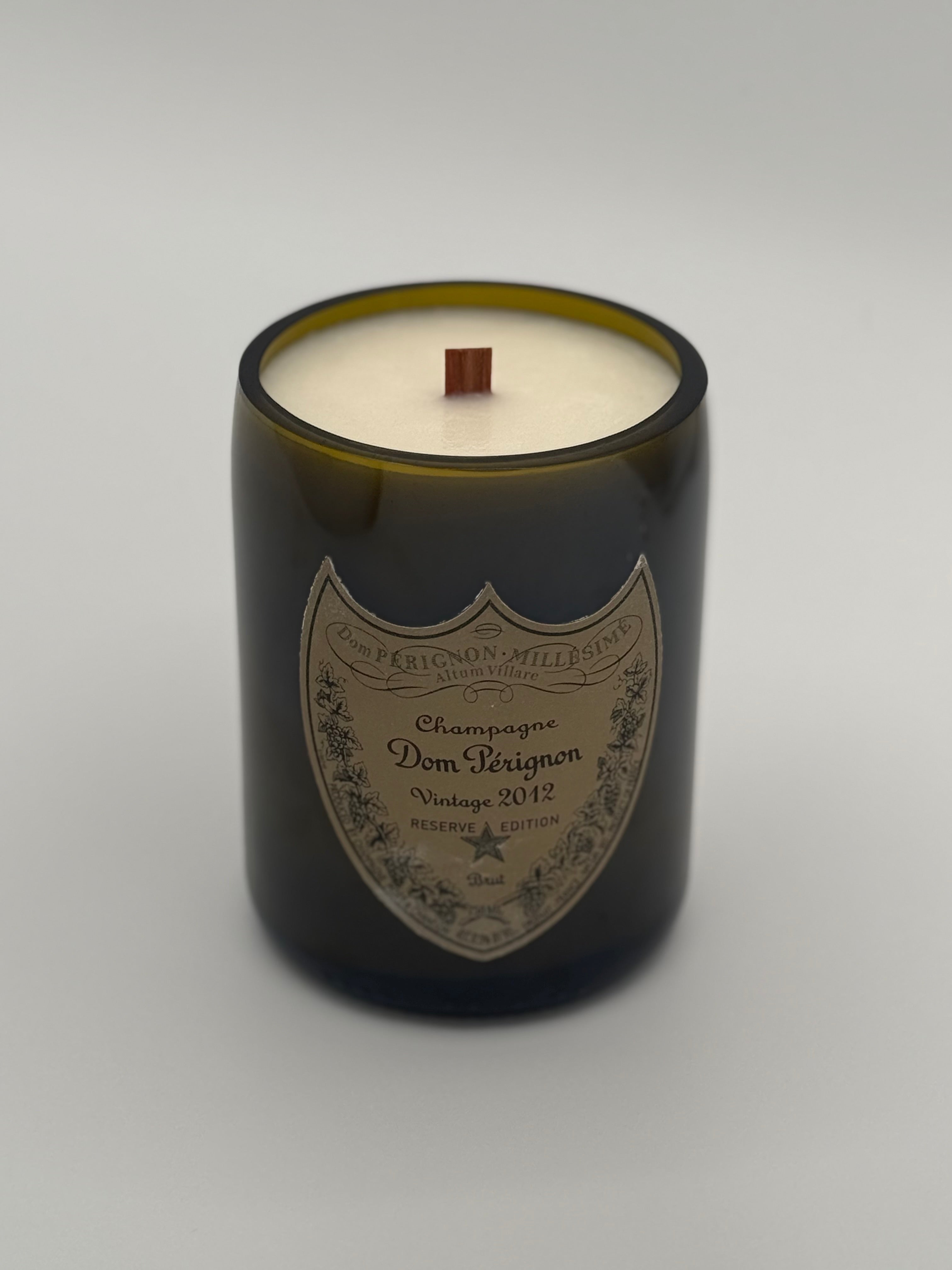Recycled Dom Perignon 2012 Bottle Candle