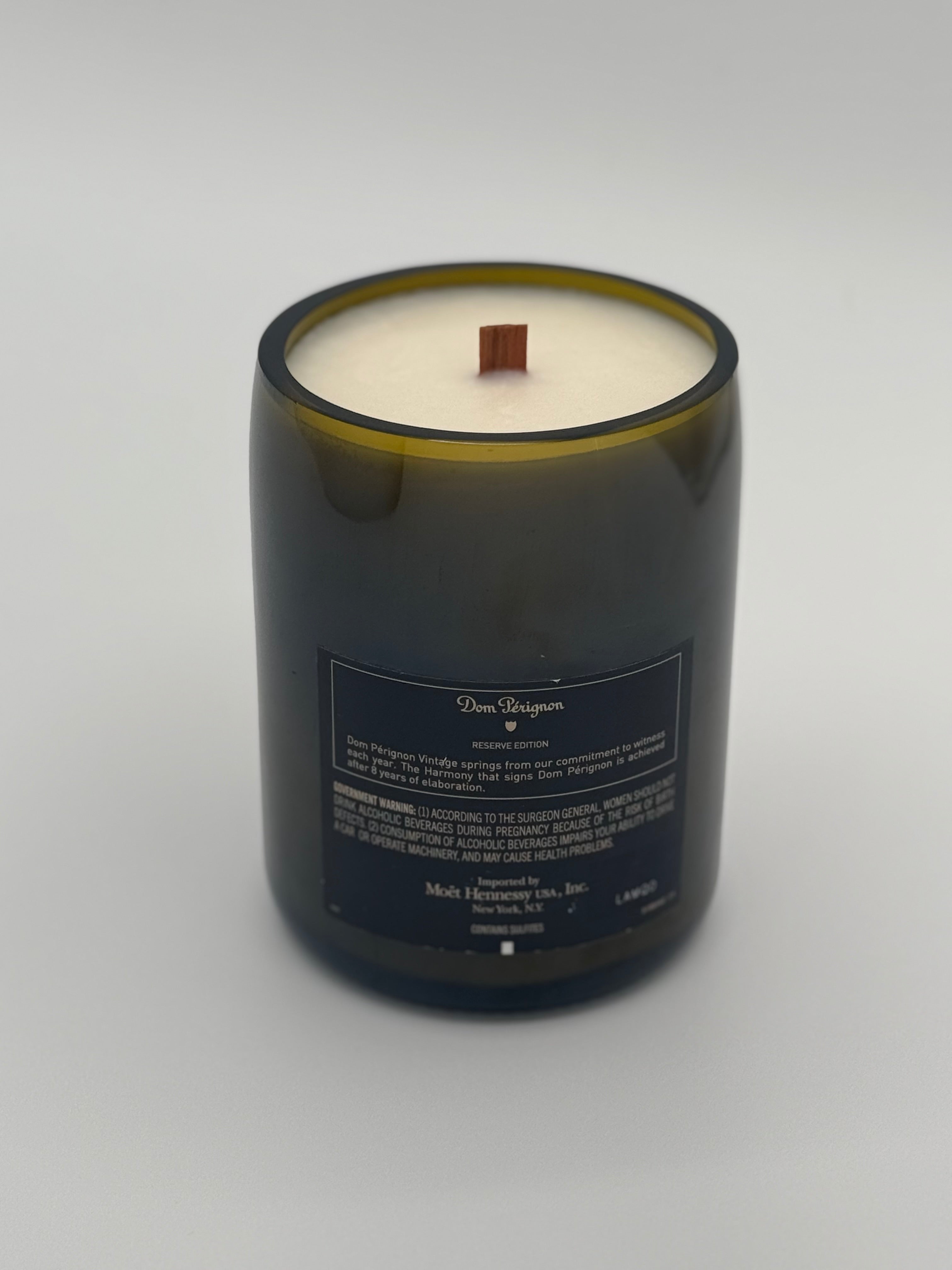 Recycled Dom Perignon 2012 Bottle Candle