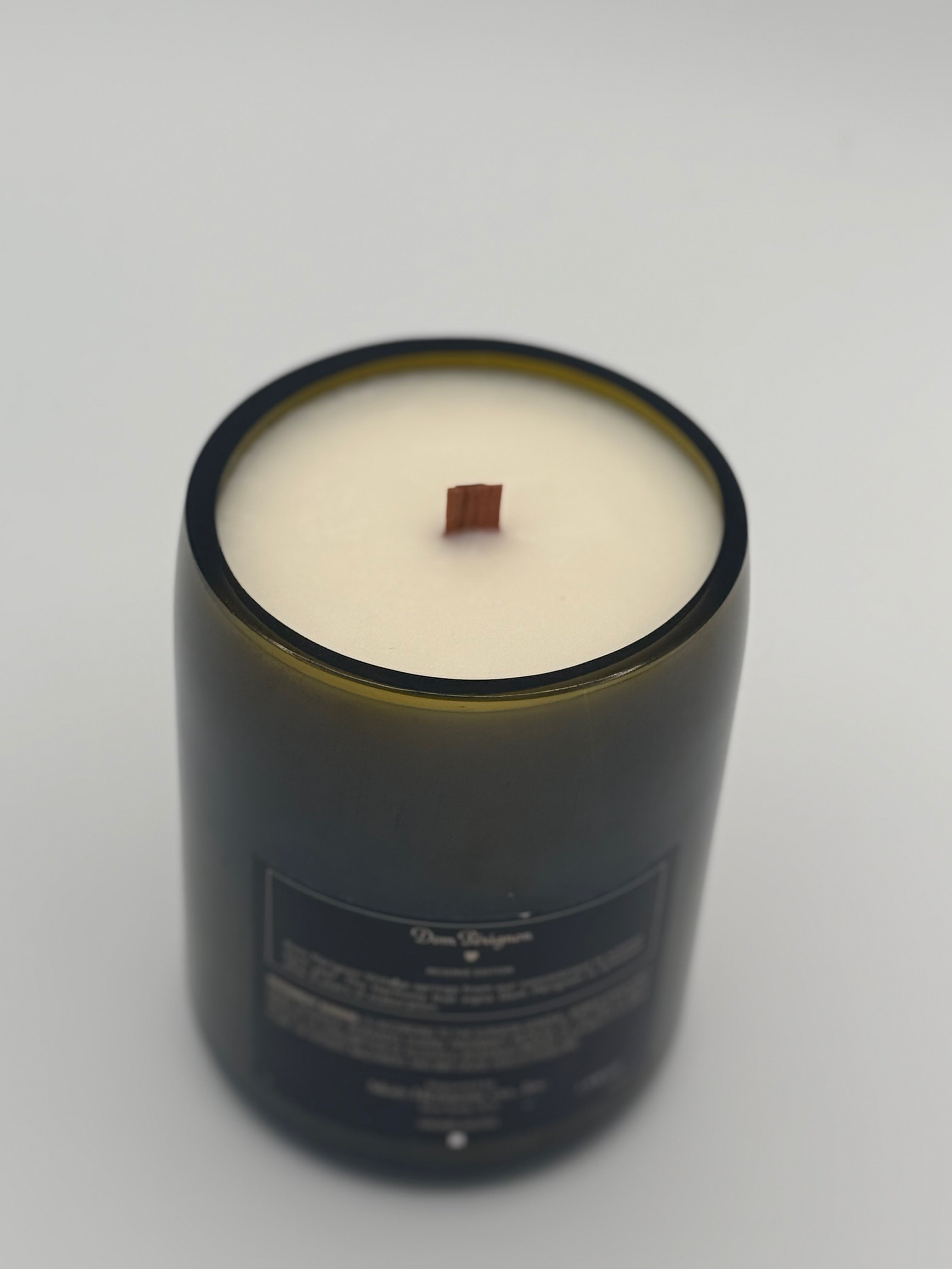 Recycled Dom Perignon 2012 Bottle Candle