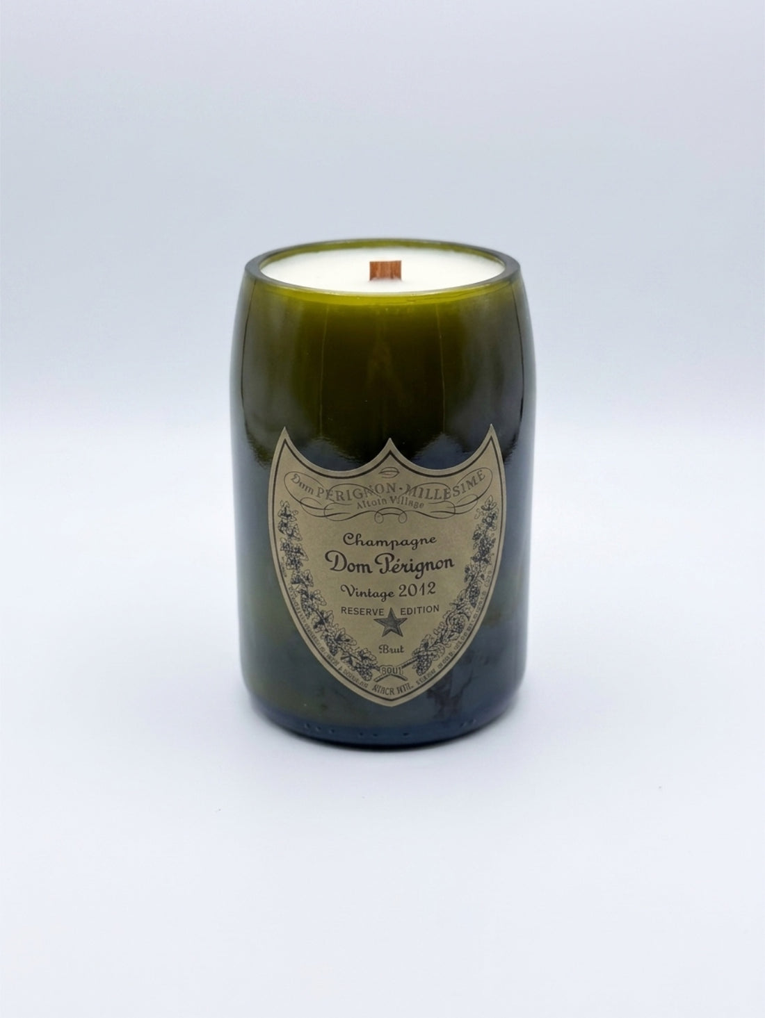 Recycled Dom Perignon 2012 Bottle Candle