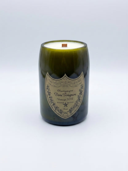 Recycled Dom Perignon 2012 Bottle Candle