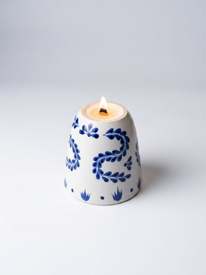 Recycled Tequila Bottle Candle